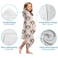 thumbnail image 7 of Beige Buffalo Skull Pattern Hooded Bath Towel，50"x30" for Ages 3 To 12 Kids, Quick Dry Lightweight Soft Microfiber Hood Beach Towel Cover Up for Kids, 7 of 7