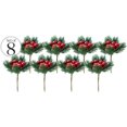 2pcs Berry Picks Wreath Picks & Pine Branches Artificial for Christmas