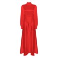 thumbnail image 3 of Yeahdor Robe de Pasteur d'Église pour Femmes Robe Longue à Manches Bouffantes en Satin Robe Évasée de Danse Liturgique Bourgogne L, 3 of 7