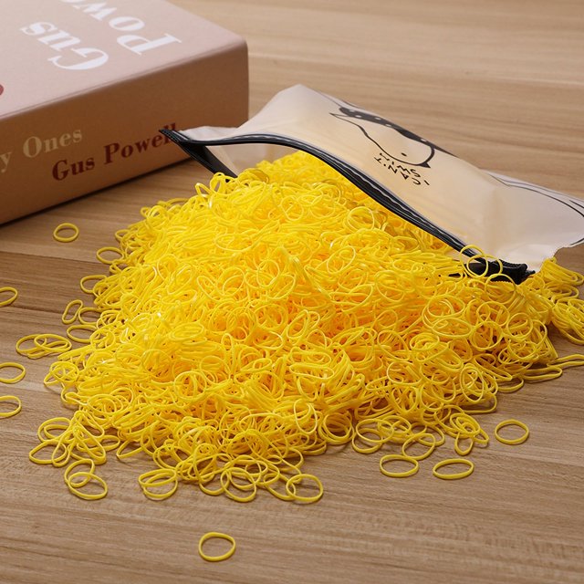 Banda de goma desechable para el cabello para niñas, para bebés, que tira con fuerza constantemente, anillos pequeños para el cabello en caja, que no golpean la cuerda del cabello