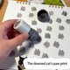 thumbnail image 2 of Animal Shape Office Stamp Small Size Plastic Texture Decorative Cats Stamp for Small Bags Easy Document Labeling, 2 of 4