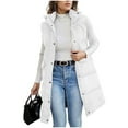 thumbnail image 3 of ZHYou Long Puffer Vest for Women Quilted Hooded Vest Padded Sleeveless Coat Jackets with Pockets,White,Size:M, 3 of 7