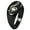 Black, variant on Sterling Silver Treble Clef Heart Engraved Oval Flat Top Polished Ring