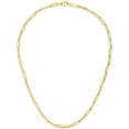 thumbnail image 4 of Floreo 14k Yellow Gold 4.2mm Hollow Paperclip Link Chain Necklace and Bracelet Set - 24 Inch Necklace, 4 of 6