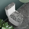 thumbnail image 2 of FORUDESIGNS Zebra Print Toilet Lid Cover Toilet Tank Cover 2 Pieces Non-Fading Toilet Lid Protector, Machine Washable Seat Covers for Bathroom Decoration Accessories, 2 of 8