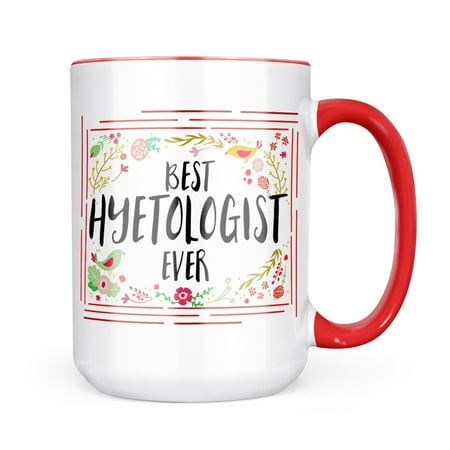 

Neonblond Happy Floral Border Hyetologist Mug gift for Coffee Tea lovers