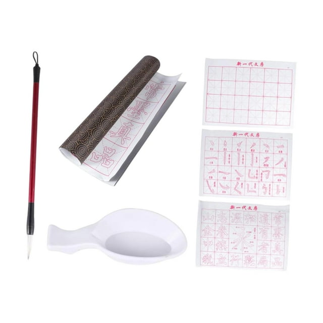Set de Paño para Escribir, Papel para Pintura Al Agua, Herramientas Prácticas para Practicar Caligrafía, Paño Cuadriculado para Caligrafía para Oficin