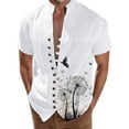 thumbnail image 1 of SHIXIAOO Chemise à Manches Courtes pour Hommes avec Impression Numérique 3D, Poche, Boucle, Col à Revers, Mode Exercice, 1 of 4