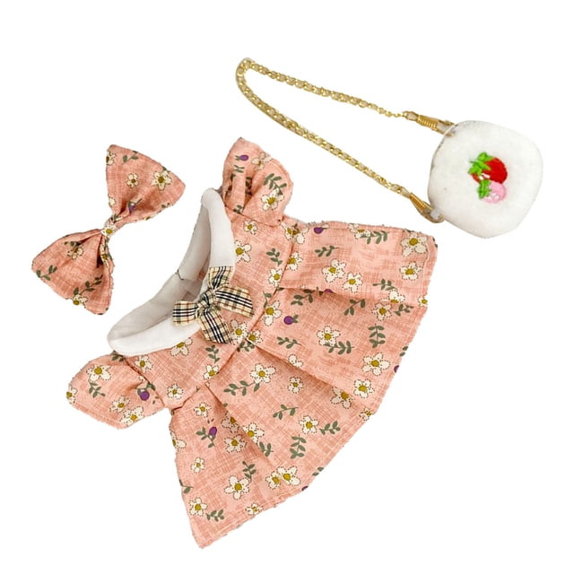 Accesorios De Ropa Para Muñecas, Trajes De Princesa, Vestido De Muñeca Suave Para Niña, 20 Cm, Adorable Con Bolsa, Lazo Para Niños