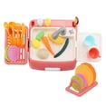 thumbnail image 4 of Fregadero de Cocina de Juguete Sunnimix 27PCS Rosado Juegos de Rol, 4 of 5