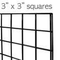 thumbnail image 5 of Black 4-Way Wire Grid Tower with Base and Casters - 2' x 6' Wire Grid Panel 4-Sided Rolling Display Rack, 5 of 5