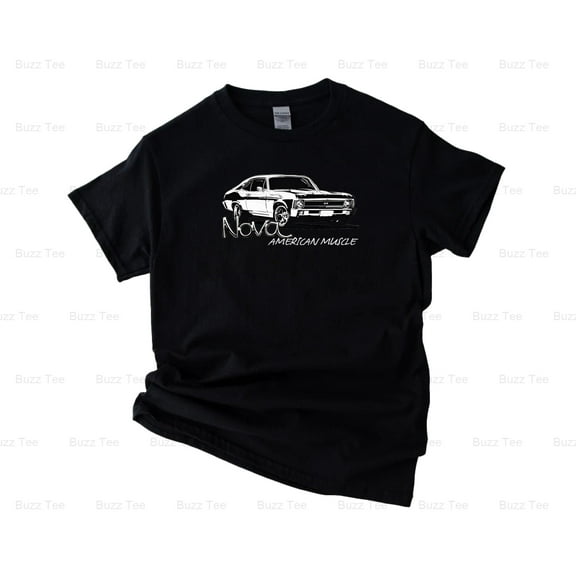 1968-1972 Nova Classic American Muscle Car Fan Graphic V1130975 New Unisex T-Shirt, up to 5XL