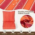 thumbnail image 5 of ZOPan Patio Cushion Set, Outdoor Chair Seat Pads w/Non-Slip Rope Belts, Detachable Patio Furniture Cushions, Thick Seat Cushion & Back Cushion for Living Room Floor Sofa Patio Garden Chair (Orange), 5 of 11