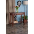 thumbnail image 2 of Pemberly Row Transitional Solid Wood Console Hall Table w/ Tapered Leg in Walnut, 2 of 8