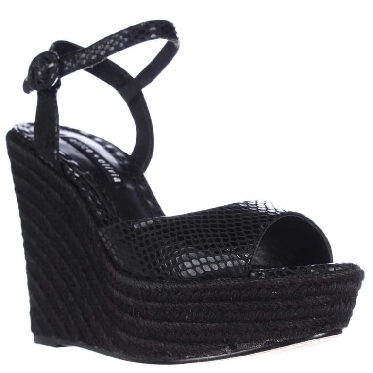 Womens Alice and Olivia Jenna Espadrille Platform Wedge  display picture 1