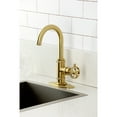 thumbnail image 2 of Kingston Brass KSD8507RKZ Wendell Single-Handle Bar Faucet with Knurled Handle, Brushed Brass, 2 of 6