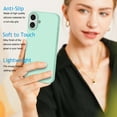 thumbnail image 6 of Apple iPhone 16 Shockproof Silicone Case, Rugged Soft Gel Rubber Cover, Ultra Slim Anti-Scratch Design with Microfiber Lining, Protective Phone Case for iPhone 16-Cyan, 6 of 7