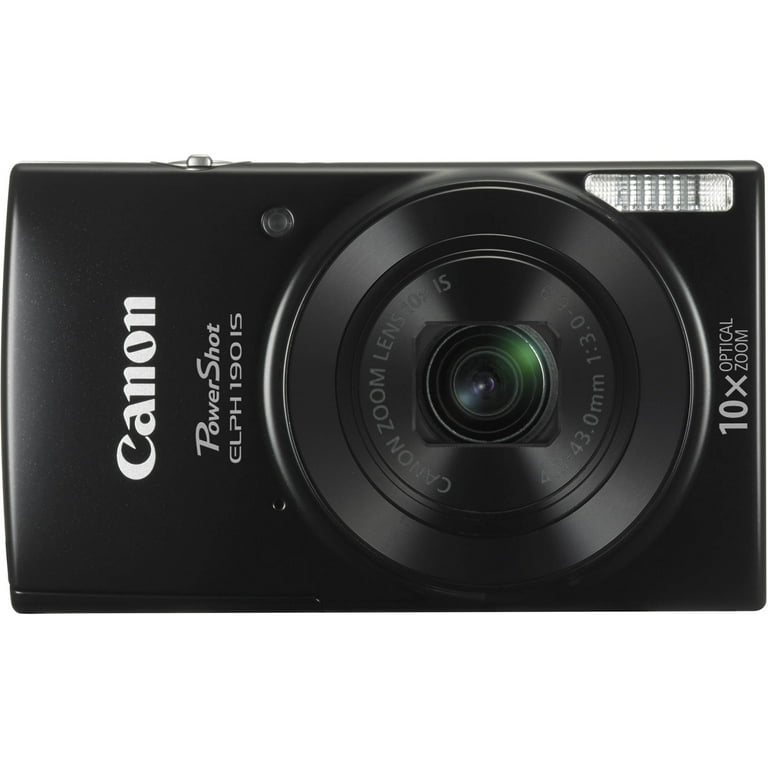 Canon PowerShot ELPH 190 IS Black Digital Camera 4 pc Box