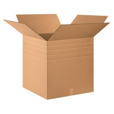 PARTNERS BRAND MD242424 Multi-Depth Corr Boxes,24"x24"x24",Kraft,PK10
