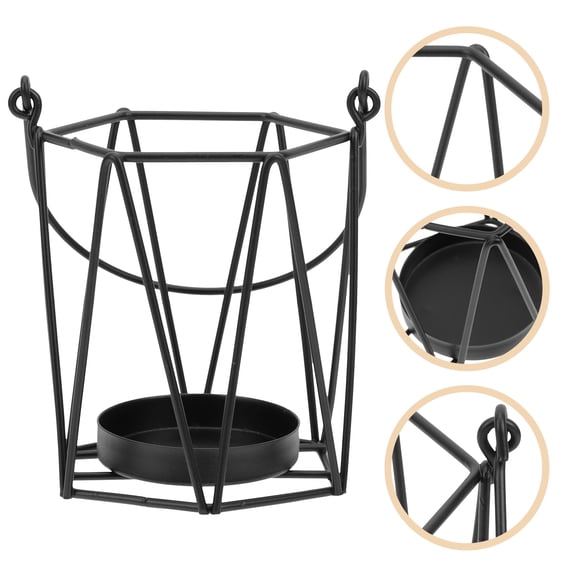OFFIGAM Retro Iron Candlestick Holder Set - Stylish Vintage Decorative Candle Stand for Home and Office