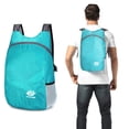 thumbnail image 2 of Mochila plegable para viajes al aire libre, impermeable, senderismo, mochilas (azul lago), 2 of 9