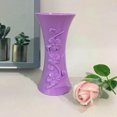 thumbnail image 6 of opvise Plastic Embossment Vase Flower Arrangement Pot Container Home Office Table Decor, 6 of 8