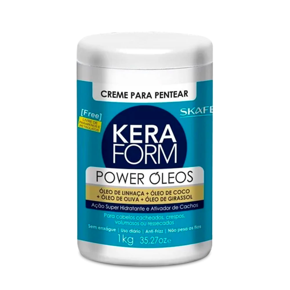 Skafe Keraform Defined Curls Power Oils Combing Cream Cachos 1kg/35.2
