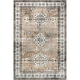 thumbnail image 5 of nuLOOM Evelina Traditional SplashGuard Machine Washable Area Rug, 6' x 9', Evelina Light Orange, 5 of 7