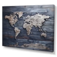 thumbnail image 2 of Designart "Rustic Pathways On The World Map I" World Map Wall Art Living Room, 2 of 7