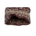 thumbnail image 3 of Top Headwear Womens Winter Knit Beanie Hat Stripe Pom, Cream/Burgundy, 3 of 3