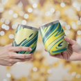 thumbnail image 2 of 12oz Insulated Wine Tumbler with Lid & Straw, Stainless Steel Egg Shape Cup, Liquid & Marble Print, 2 of 5