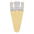 thumbnail image 3 of Dazzlingrock Collection 1.10 Carat (ctw) 14K Round & Baguette Cut Diamond Anniversary Wedding Band 1 CT, Yellow Gold, Size 6, 3 of 4