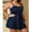 *Blue, variant on ClodeEU Women's Plus Size Modest Backless Tankini Set with Built in Pads ,Two Piece Swimwear with Skirt and Shorts Black,Womens Plus XXXXXL