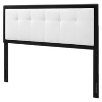 Tufted Headboard, Full Size, White Black, Wood, Mid Century Bedroom, Modern Contemporary HB35153