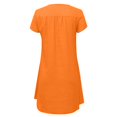 thumbnail image 3 of TIMIFIS Robe Mini Décontractée à Manches Courtes Col en V pour Femmes, Couleur Unie, Vacances Chaudes, 3 of 6