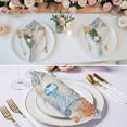 thumbnail image 3 of Coastal Jellyfish Cloth Napkins, Nautical Ocean Orange Blue Coral Leaves Washable and Reusable Dinner Napkins Set of 2, Table Napkin for Kitchen Party Birthday Wedding Hotel Housewarming 20"x20", 3 of 9