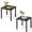 Black, variant on Pellebant 16" Outdoor Side Table Set of 2, All-Weather Square Metal Patio End Table for Garden, Porch, Deck, Backyard, Brown