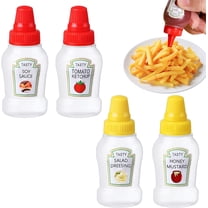 pcs mini ketchup dispensers, 25 ml ketchup/honey/soy sauce/salad dressing, small squeeze sauce bottles with screw caps