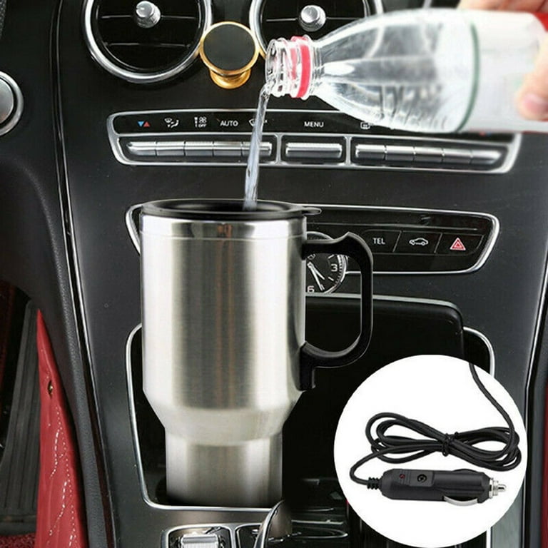 Coffee Mug 12 Volt Car Kettle Car Electric Kettle: 12V Portable Water  Boiler Heated Travel Mug