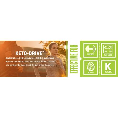 Zhou Keto Drive Exogenous Ketone Performance Complex | BHB Salts | Formulated for Ketosis, Energy and Focus | Orange Mango | 16 Servings, 8.29 oz