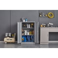 thumbnail image 2 of Triple Tree Metal Storage Cabinet, Locking, Gray, 42" Width, 2 Shelves, 2 of 7