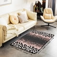thumbnail image 2 of Erosebridal Pink and Black Leopard Print Area Rug 3x5 for Bedroom,Girly Ombre Cheetah Rug,Romantic Pink Sequins Glitter Carpet Non Slip,Gradient Africa Safari Wild Animals Decorative Accent Rug, 2 of 5