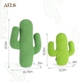 thumbnail image 2 of Juego de 2 cojines AELS Cactus de pana a rayas con forma 3D, 2 of 6