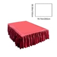 thumbnail image 3 of Gumesh Luxurious Lace Bed Skirt, Queen Size Solid Color Dust Ruffle with Full Coverage, Dirtproof and Wear-Resistant Bedding Cover for All Seasons, Wrinkle-Free Fabric(Red), 3 of 6