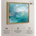 thumbnail image 2 of Green Blue II Canvas Abstract Wall Art by Art Remedy, Gold Frame, 24 x 24, 2 of 7