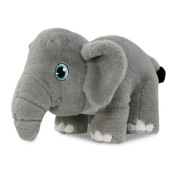 DolliBu Elephant Eco-Friendly Stuffed Animal – Soft Huggable Elephant, Adorable Playtime Elephant Plush Toy, Cute Safari Cuddle Gifts, Super Soft Plush Doll Animal Toy for Kids and Adults - 14 Inch