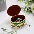 thumbnail image 2 of ABPETE Vintage Jewelry Box Oval Trinket Display Case with Rose Pattern Decorative Green Treasure Box Ring Holder for Women, 2 of 18