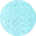 thumbnail image 1 of Ahgly Company Indoor Round Solid Light Blue Modern Area Rugs, 4' Round, 1 of 4