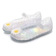 thumbnail image 4 of ZQUUVOU Girls Jelly Sandals Cute Mary Jane Princess Shoes Daisy Decor Closed Toe Summer Beach Shoes for Little Kids Toddler White, 4 of 9