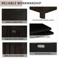 thumbnail image 5 of Shoe Bench with 3 Cabinets and Hidden Storage Space, Storage Bench with Removable Back and Seat Cushion for Hallway, Bedroom, Espresso, 5 of 9